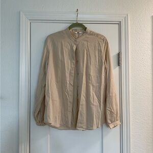 Uniqlo Beige Button-Up Shirt